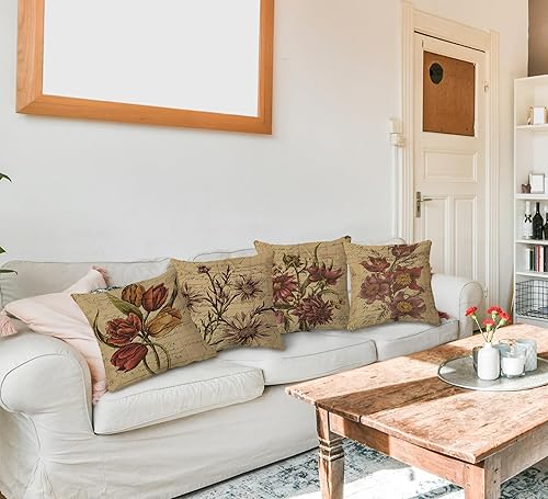 Miniatura 5 de Juego de 4 fundas de almohada decorativas de 18 x 18 pulgadas para sofá cama, decoración del hogar, dormitorio, sala de estar, regalo para amantes