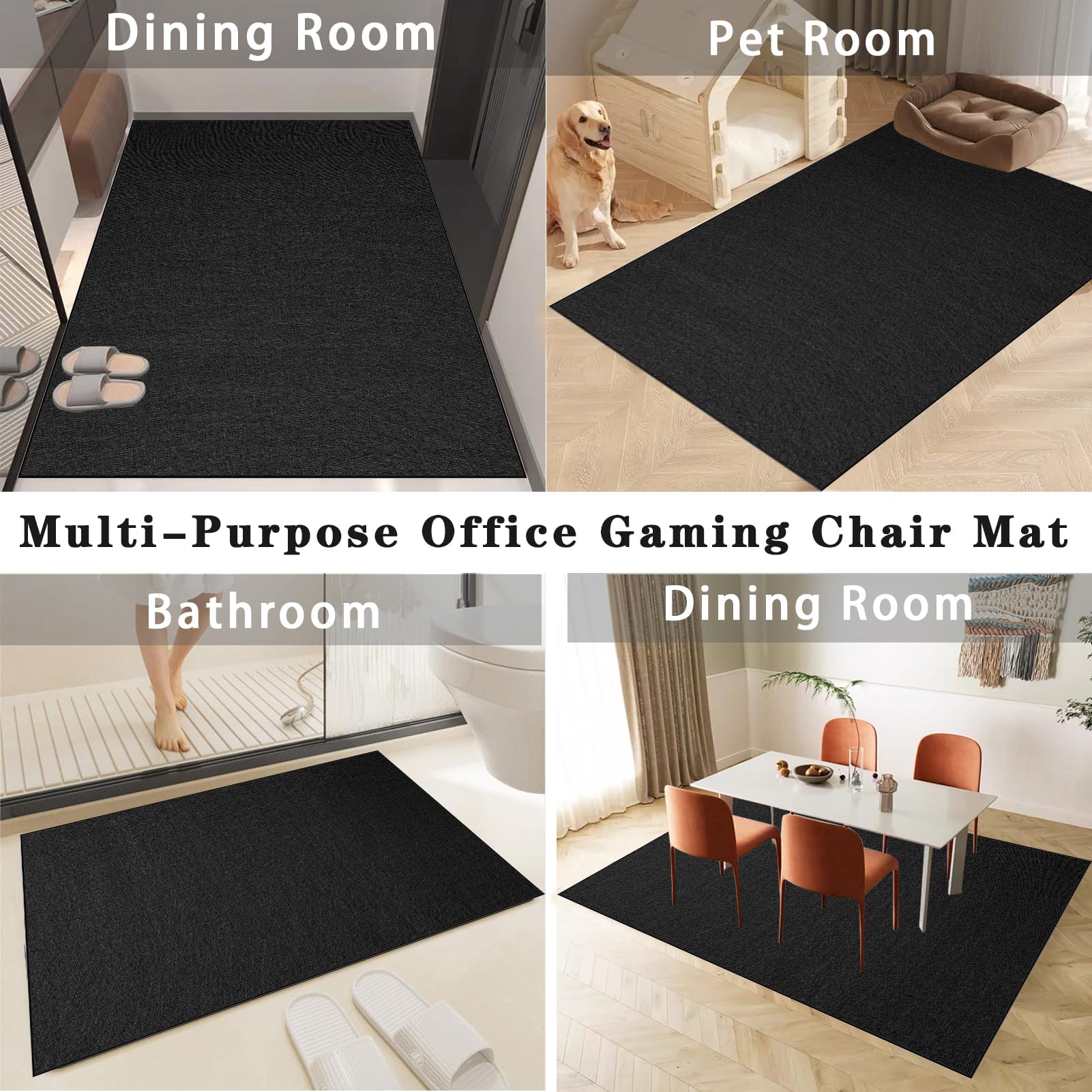 Podkładka pod krzesło biurowe dla graczy, mata ochronna na podłogę i krzesło biurowe, mata ochronna do laminatu, mata ochronna do biura domowego, 90 x 120 cm