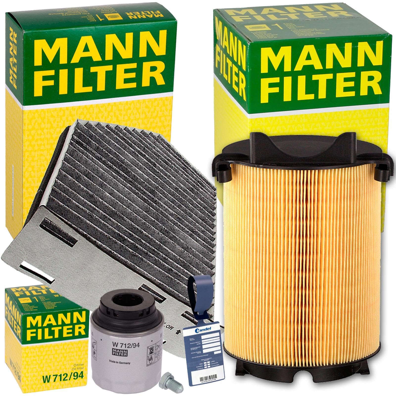 BandelOne enthält Mann Filterset Inspektionspaket für 1.2+1.4 Tsi Tfsi A3 8P Golf 6