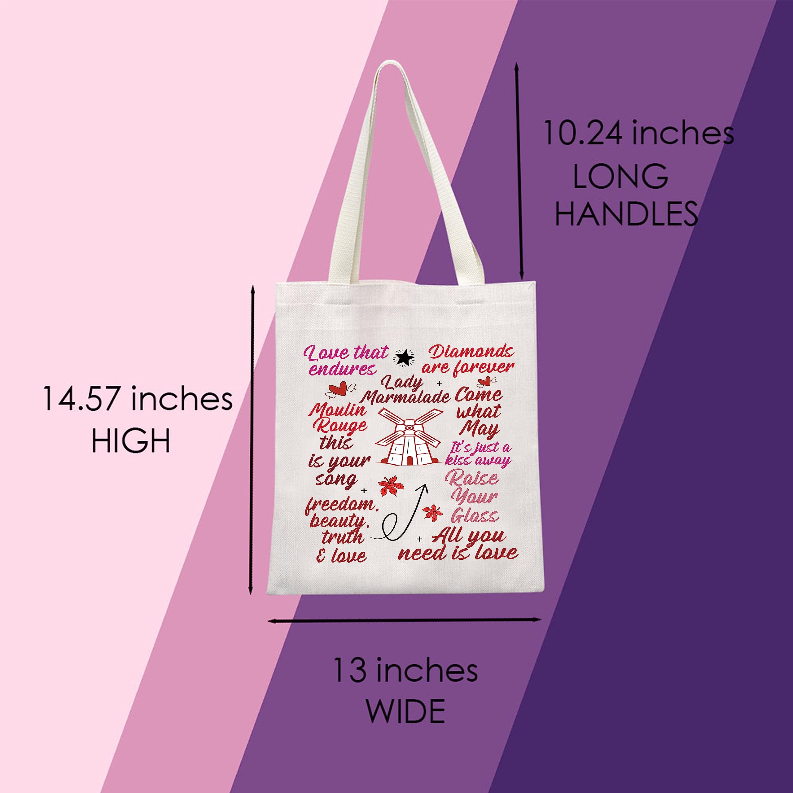 Moulin Rouge Tote Bag Moulin Rouge Musical Tote Moulin Rouge Musical Merch Moulin Rouge Quote (Rouge Tote) - Image 2