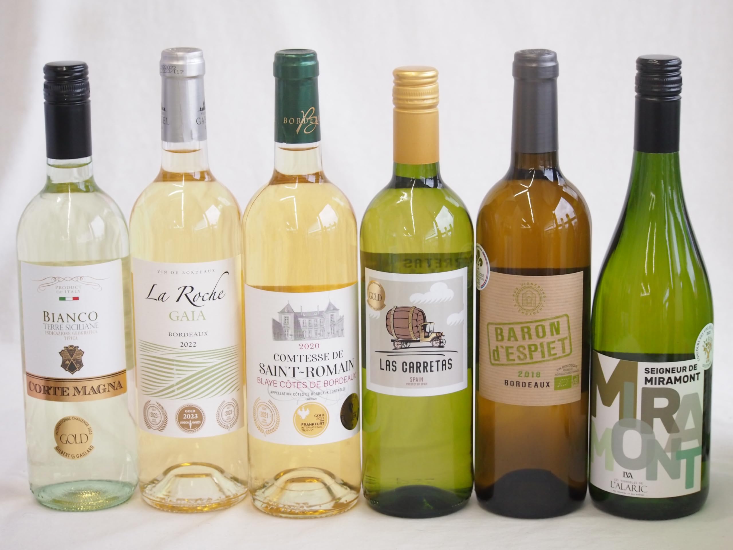 Amazon.co.jp: フランス・スペイン・イタリア金賞白ワイン6本セット