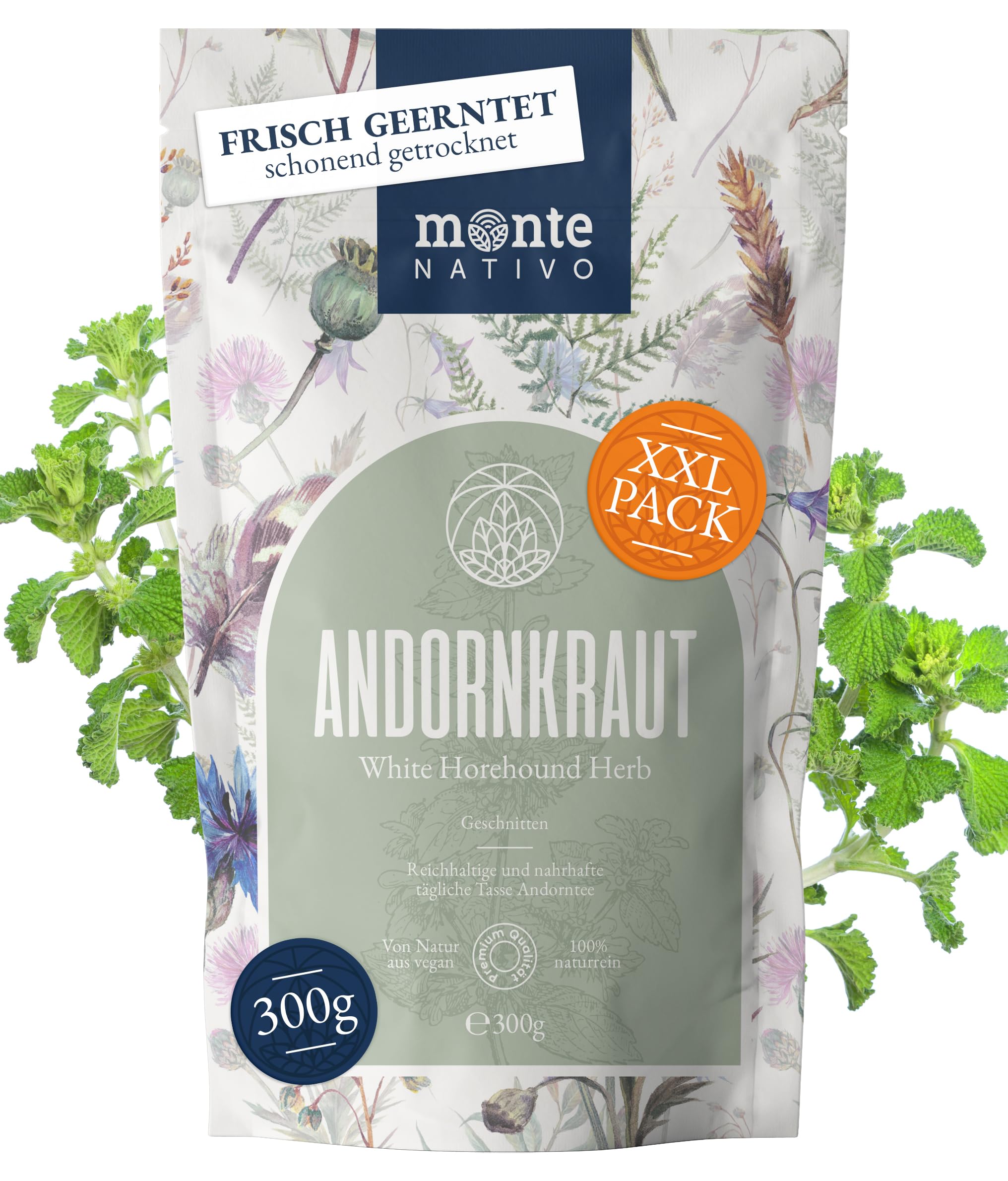 Lemon Balm Tea Monte Nativo (300g) - Gently Dried Lemon Balm Leaves - Aromatic and 100% Pure and Natural Loose Leaf Herbal Tea Without Additives - As a healthy, refreshing infusion — view 26