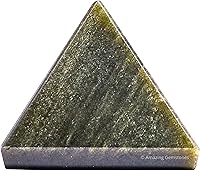 Vista 62 de Cristales curativos de pirámide de labradorita de Amazing Gemstone - Figurina de gran pirámide de 1" de piedra natural para meditación, Reiki