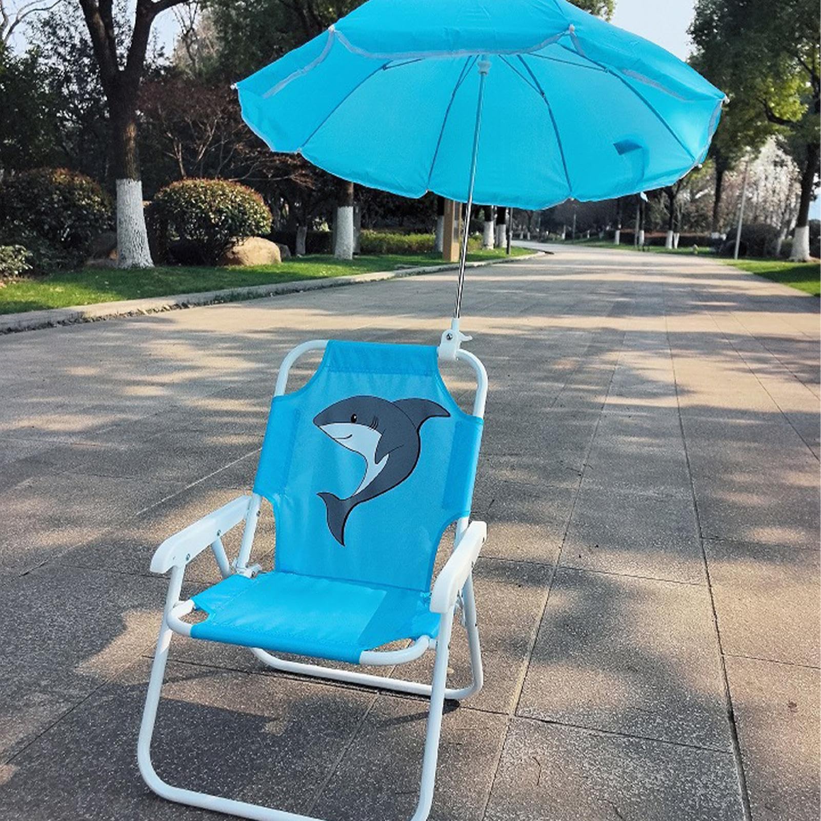 Silla Para Acampar Para Niños - Silla De Playa Para Niños Con Paraguas | Asiento De Are-na Resistente Al Viento Plegable Con Sombrilla Portátiles Para Campamento De Jardín Al Aire Libre (A-zul)