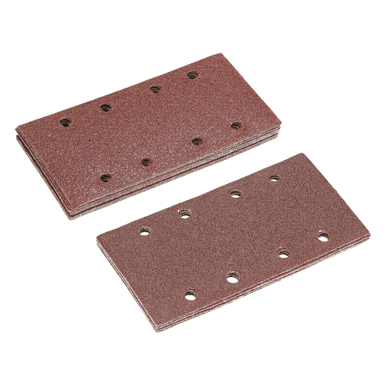 uxcell 1/3 Sanding Sheet 40 Grits 80 Grits 8 Hole Hook and Loop Sander