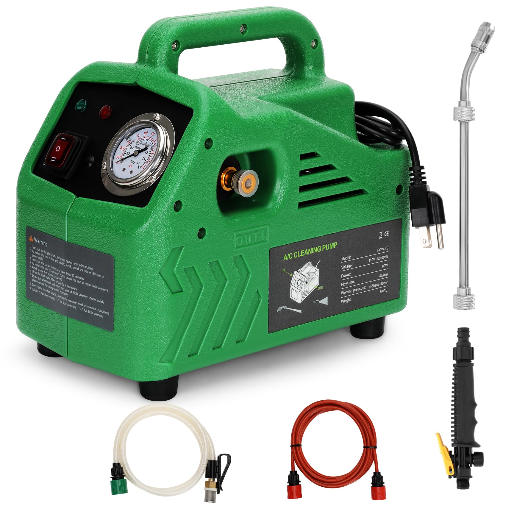 ZPB140 Port A Blaster HVAC Coil Cleaning Portable Pressure Washer AC Coil Pressure Washer 120V 80W Suitable for