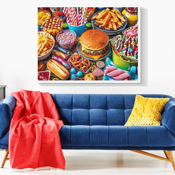 Rompecabezas de 500 piezas para adultos, hamburguesas, 20.5x15 in miniatura 6