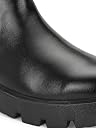 HiREL'S Premium PU Chelsea Boots for Men, Black, Chunky Lug Sole, Arch Support, Slip-Resistance, Height Increasing (Black, 7, UK Footwear Size System, Adult, Men, Numeric, Medium, 7) gallery image