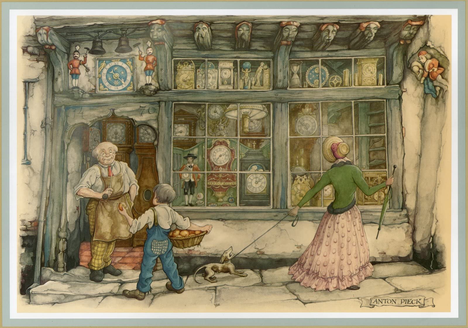 anton pieck clockmaker z14484 A4 Poster on Photo Paper - Glossy