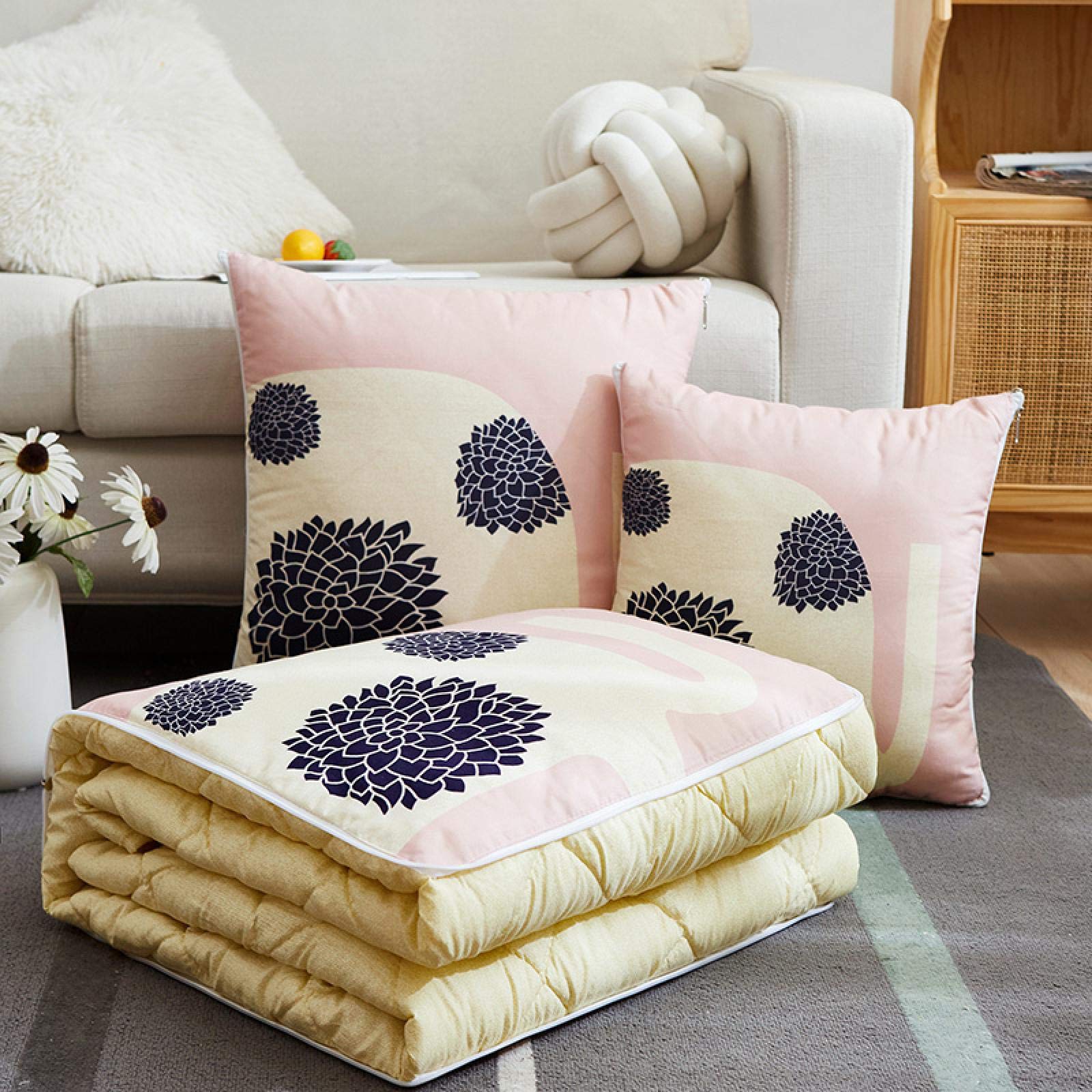 OIFAODAO Blanket pillow, 2 In 1 Cushion Throw Pillows,travel pillow blanket, in,Easy to carry