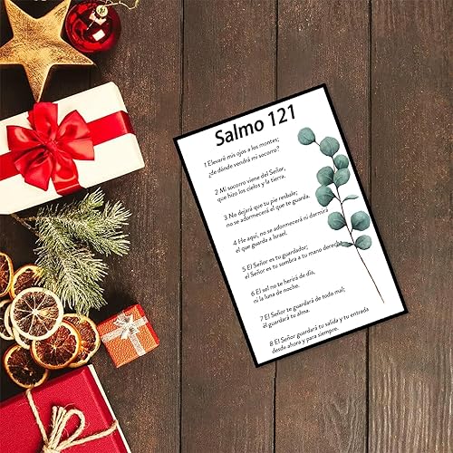 Miniatura 6 de Bmotaso Salmo 121 En Español Para Pared Versículo de la Biblia Arte de Pared Escritura Escritura Bíblica Salmo 121 Pintura en lienzo Sala de oración