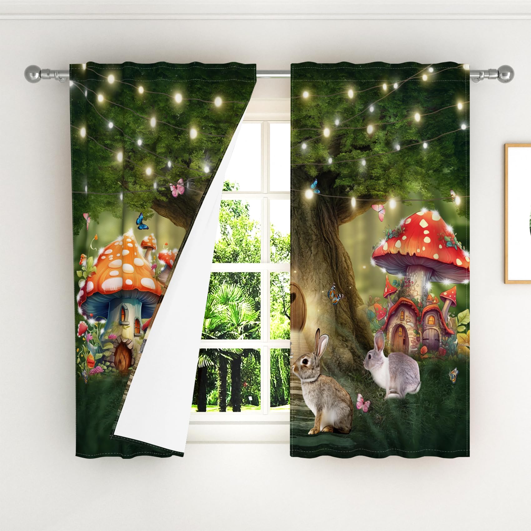 Kzzfqxb 132x214cm Curtains 2 Panels - Image 3