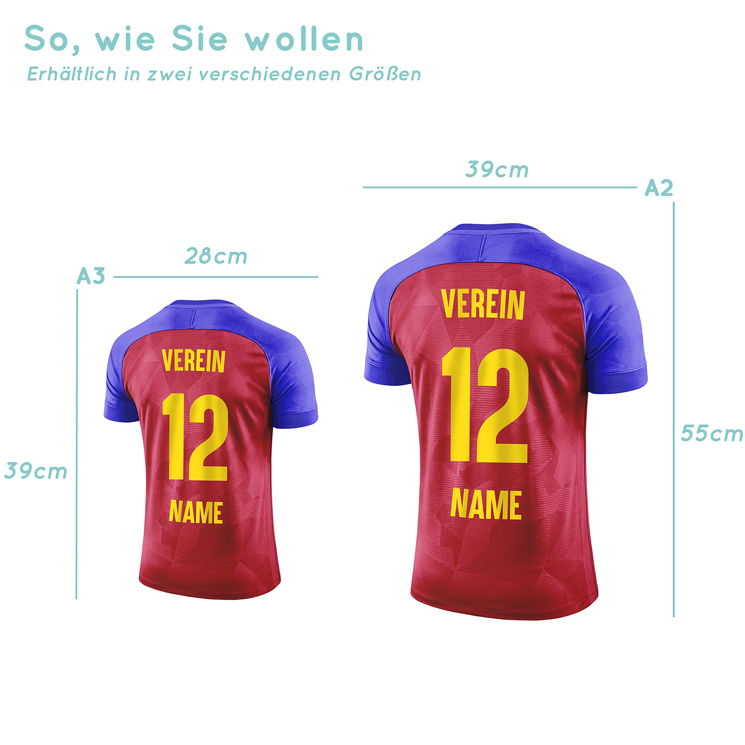 Elbeffekt Trikotlampe für Barcelona Fans aus Holz - personalisierbares Geschenk - schenke Dein individuellen Barcelona Fanartikel aus Echtholz