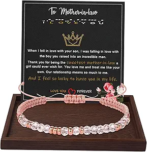 Btysun Morse Code Bracelets for Women Christmas Gift Stocking Stuffers for Teens Pink Braided Bracelets Inspirational Best Friend Birthday Gifts for Her High School Graduation Gifts for Her 2025 Mom Bracelet Jewelry