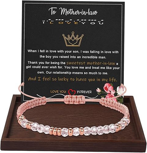 Btysun Morse Code Bracelets for Women Christmas Gift Stocking Stuffers for Teens Pink Braided Bracelets Inspirational Best Friend Birthday Gifts for Her High School Graduation Gifts for Her 2025 Mom Bracelet Jewelry