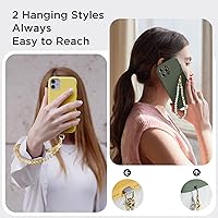 Vista 4 de Dije de piedra natural para teléfono, correa de muñeca de teléfono curativa con cuentas, cordón de cadena para teléfono celular hecho a mano