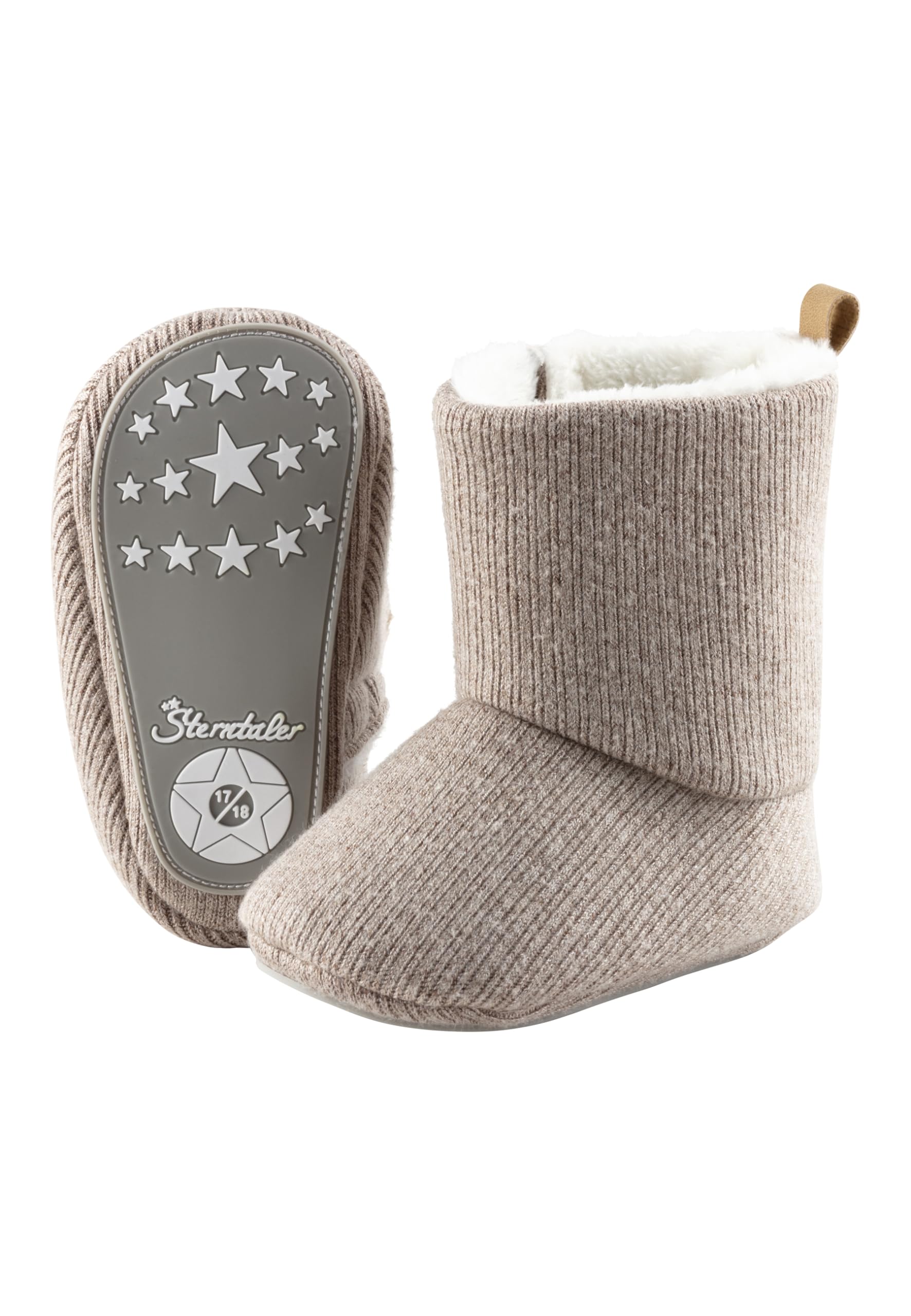 Sterntaler Babystiefel Strick Mädchen - Babyschuhe mit aufgenähter und rutschfester Sohle