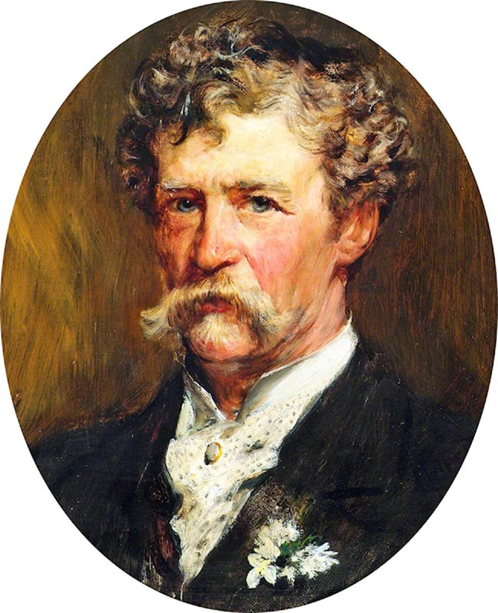 POSTERIIk Vintage Classic Picture Landscape Artwork Sir Edgar Boehm Ra by John Pettie Portrait Canvas Painting for Office Home Decor 60x90cm