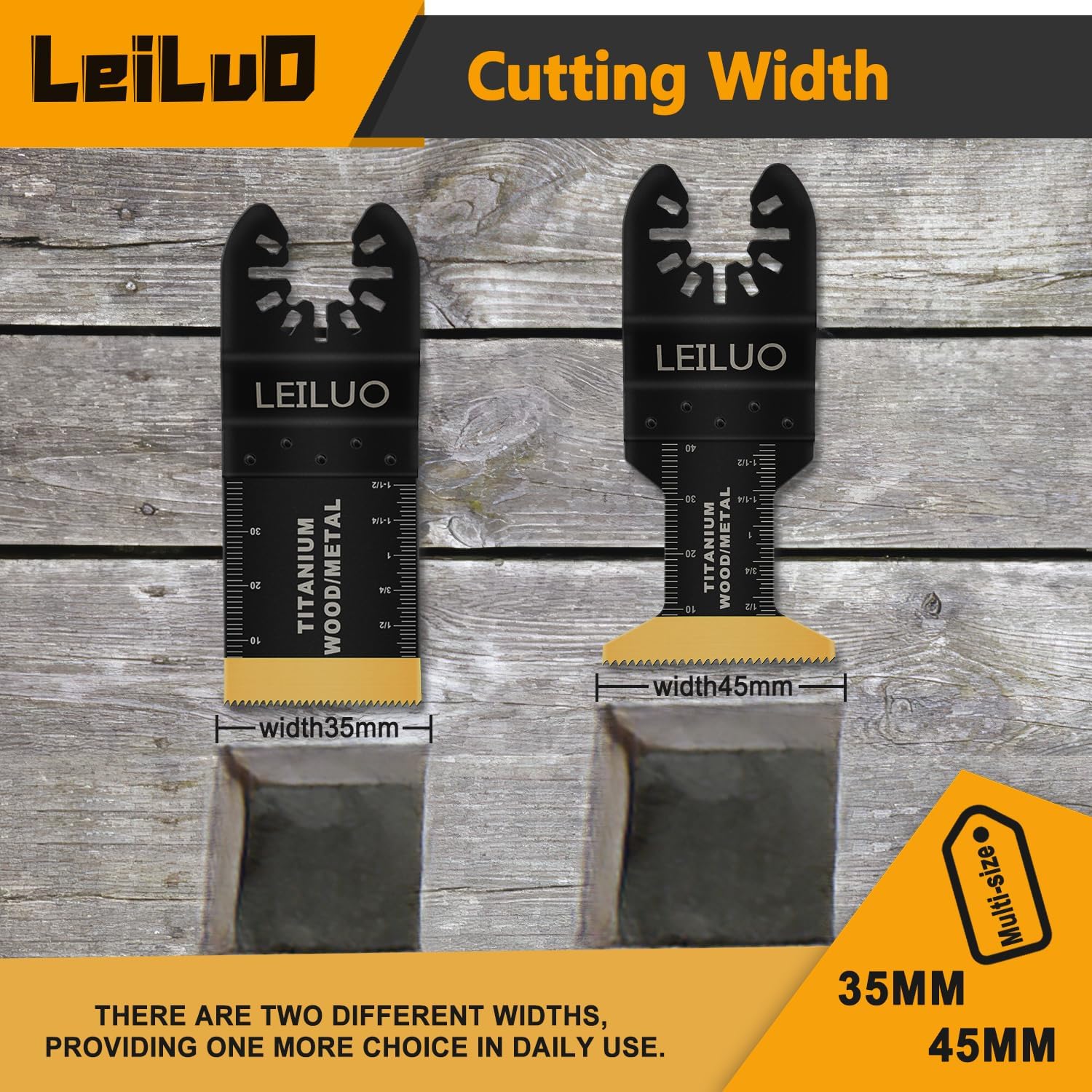 LEILUO 5 cuchillas oscilantes de titanio multiherramienta universales para clavos de madera compatibles con DeWalt Makita Ryobi y más