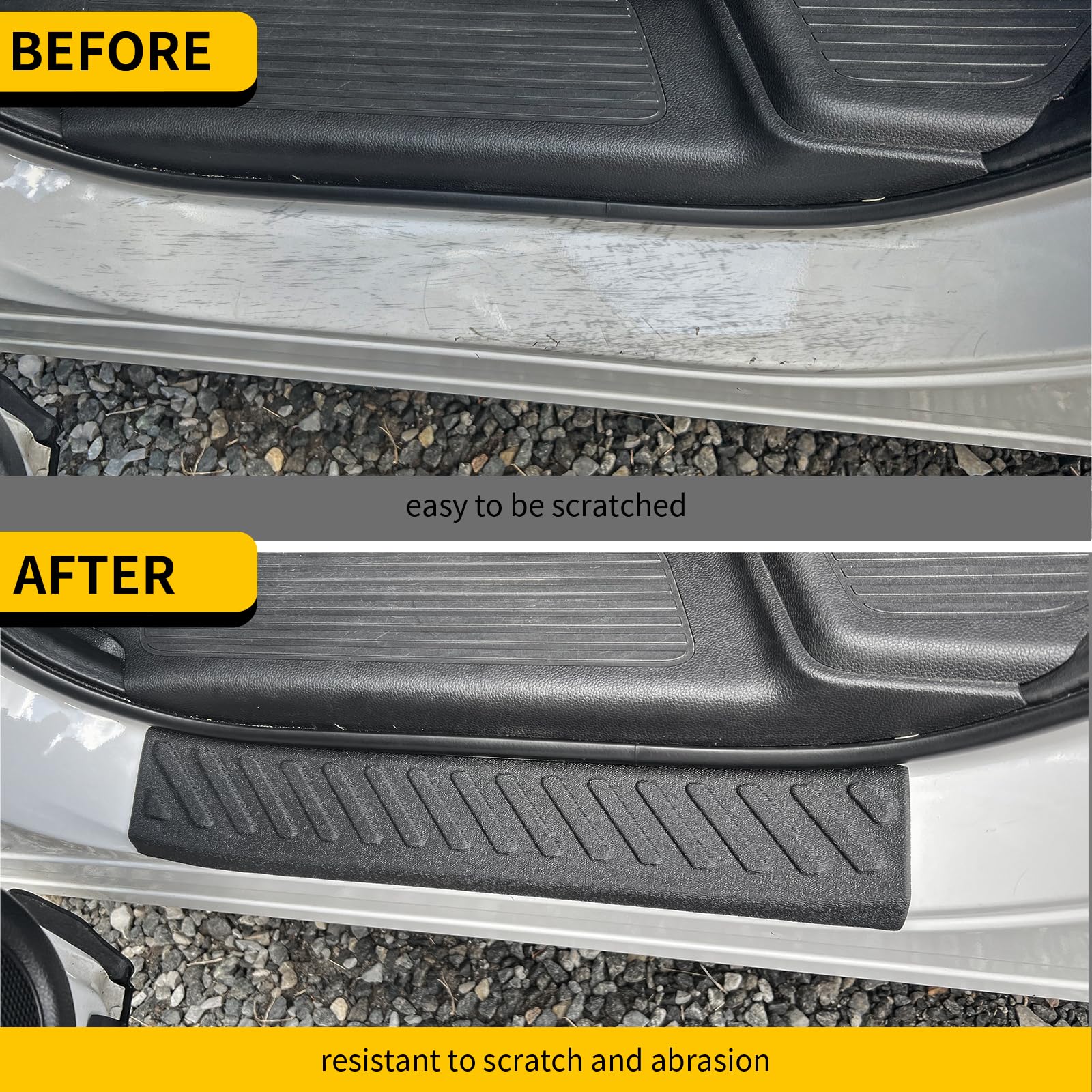 Maxzina Door Sill Protector Compatible with 2023-2025 Honda Pilot 2023-2025 Honda Ridgeline Step Protector Door Edge Step Guard Car Side Dust Shield Cover 2024 Pilot Exterior Accessories