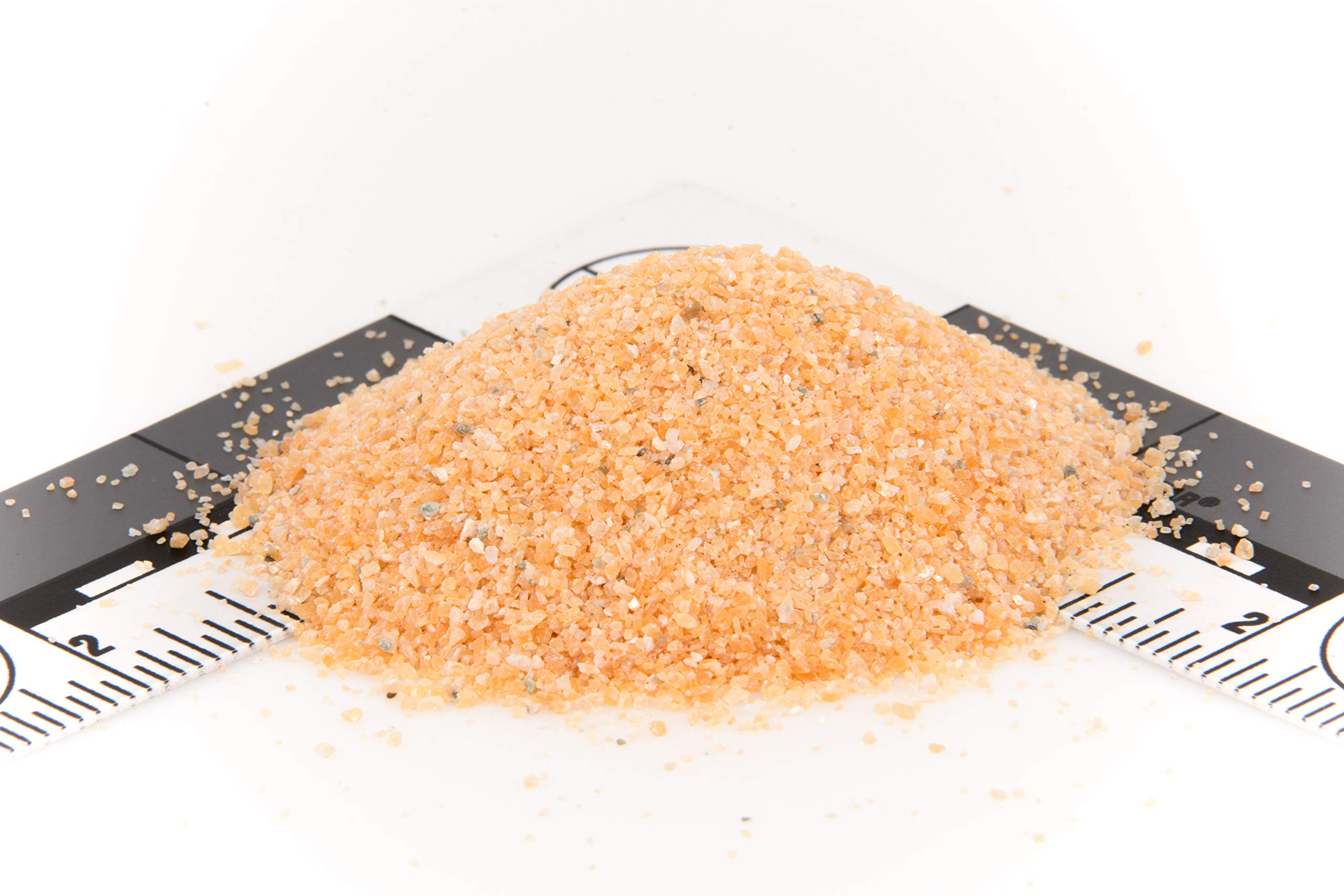 Orange Calcite; Pure & Natural: by World of Wood- Crushed Inlay Stone Perfect for Wood Inlay, Jewelry, Art, and More (Medium Consistency) (1 oz (28 gr))