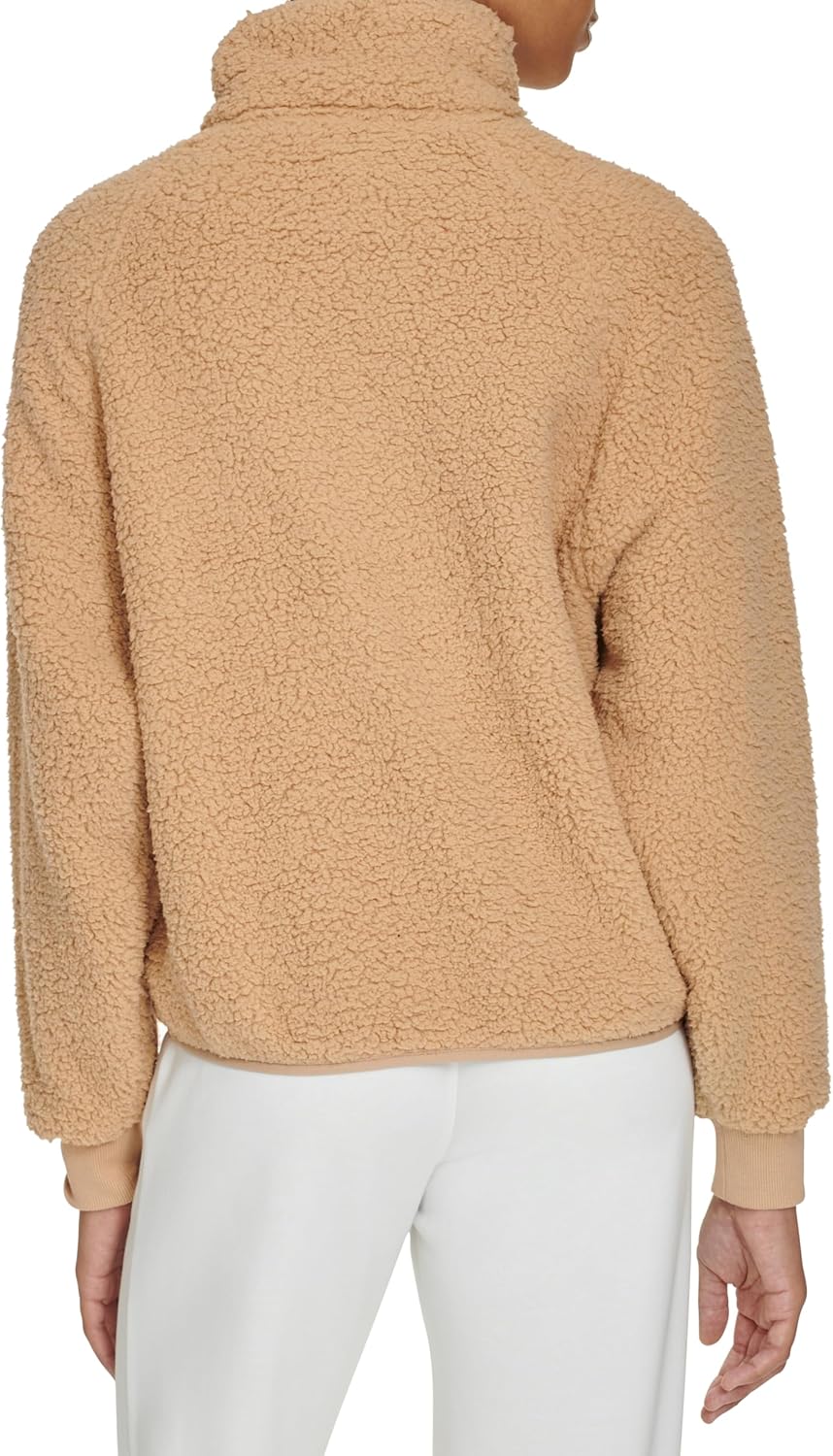 Tommy Hilfiger Women's Half Zip Faux Sherpa Pullover Sweatshirt - Image 4