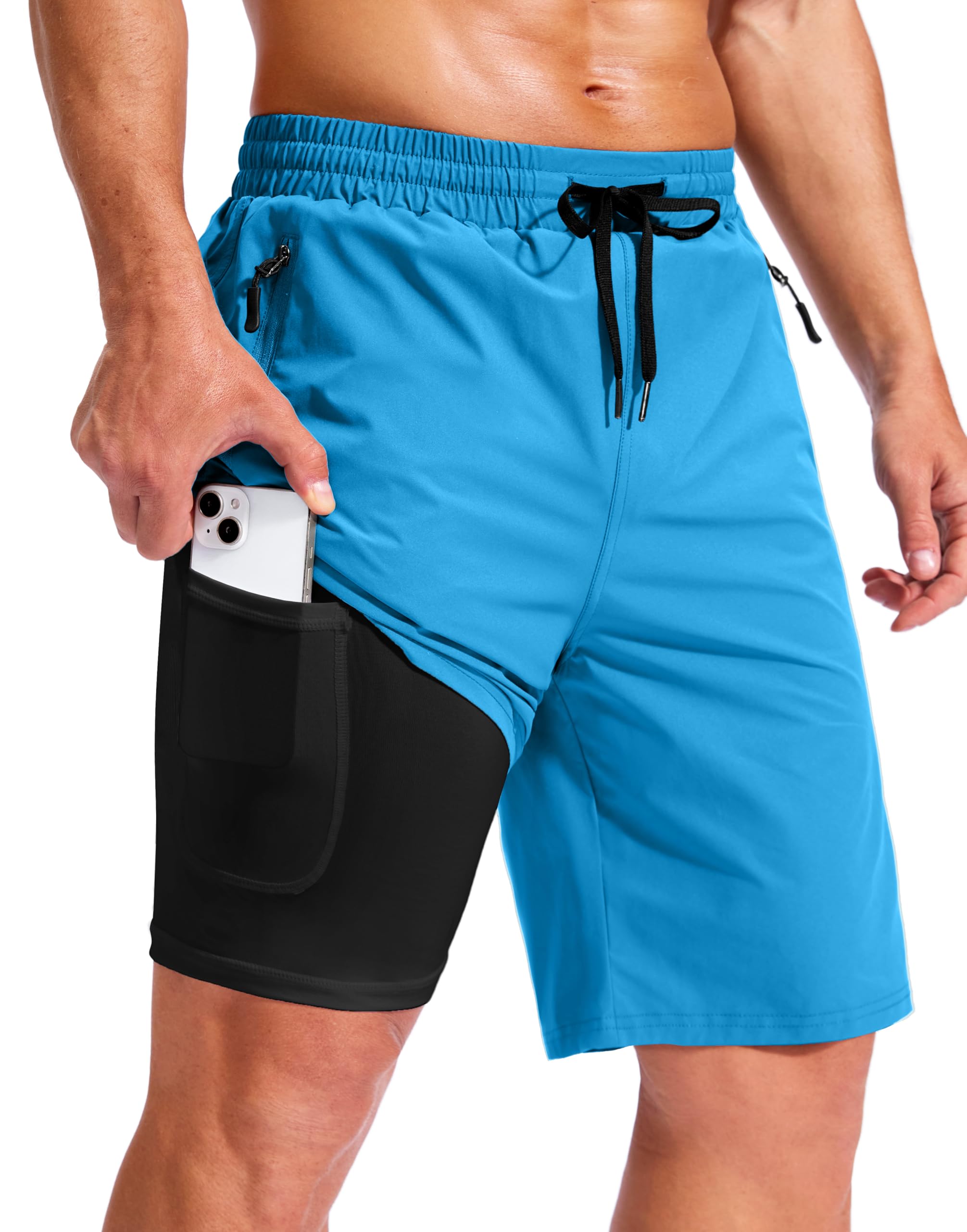 G Gradual Mens Swim Trunks with Compression Liner 7"/9" Board Shorts