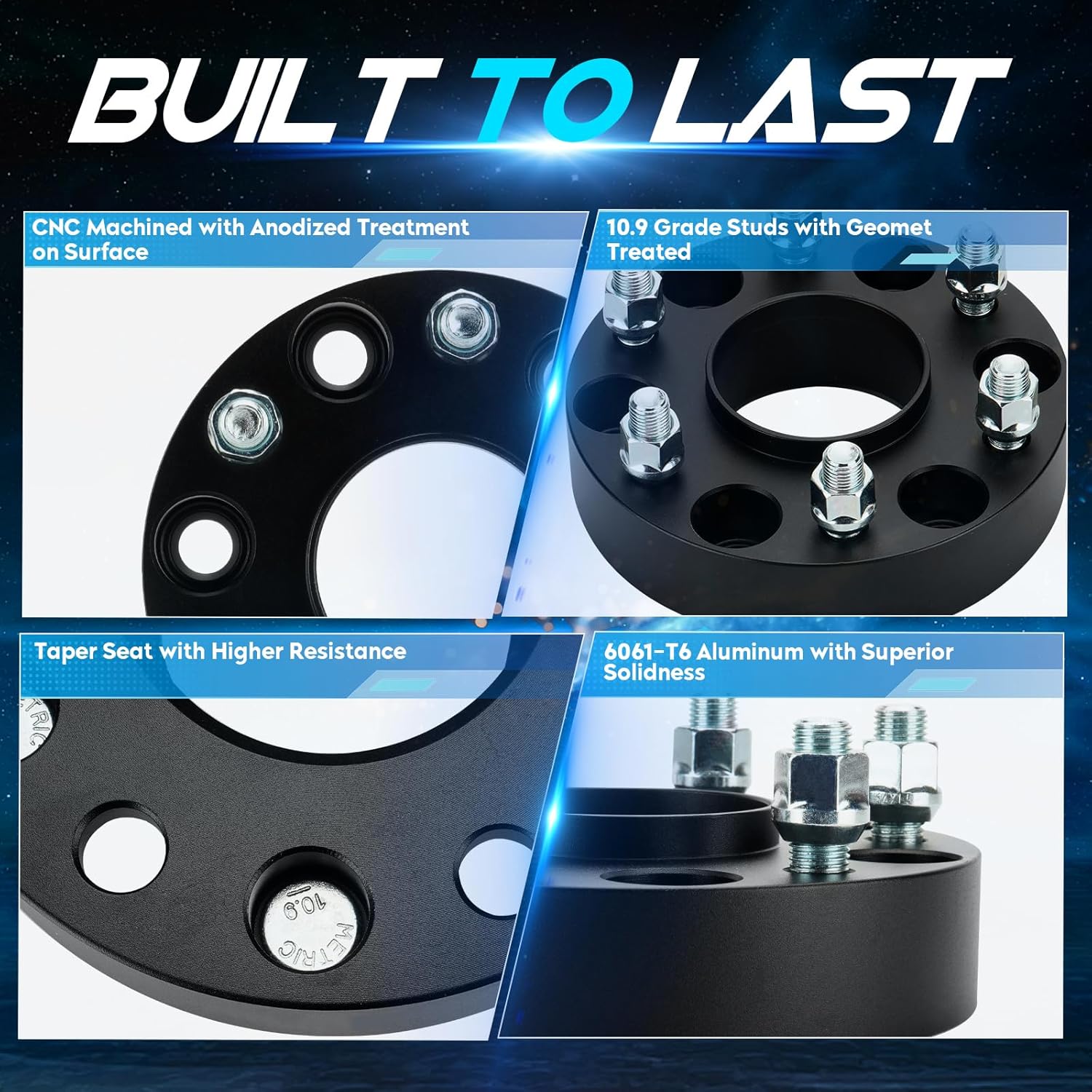 6x5.5 1.5 inch (38.1mm) Hubcentric Wheel Spacers with M14x1.5 Studs, 77.8mm Bore for 2019 2020 2021 2022 Ram 1500, 6x139.7mm fits 6 Lugs Tire Wheel Adapters, Set of 4