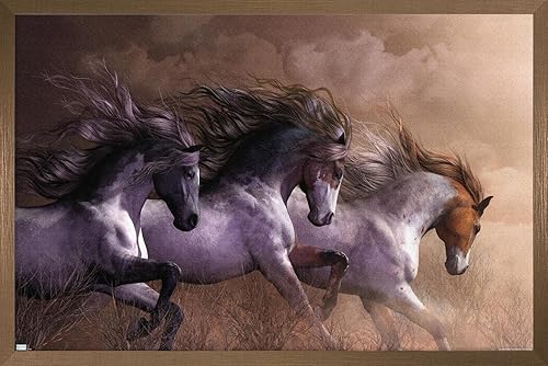 Trends International Laurie Prindle - Run To Freedom Wall Poster, 14.72" x 22.37", Bronze Framed Version