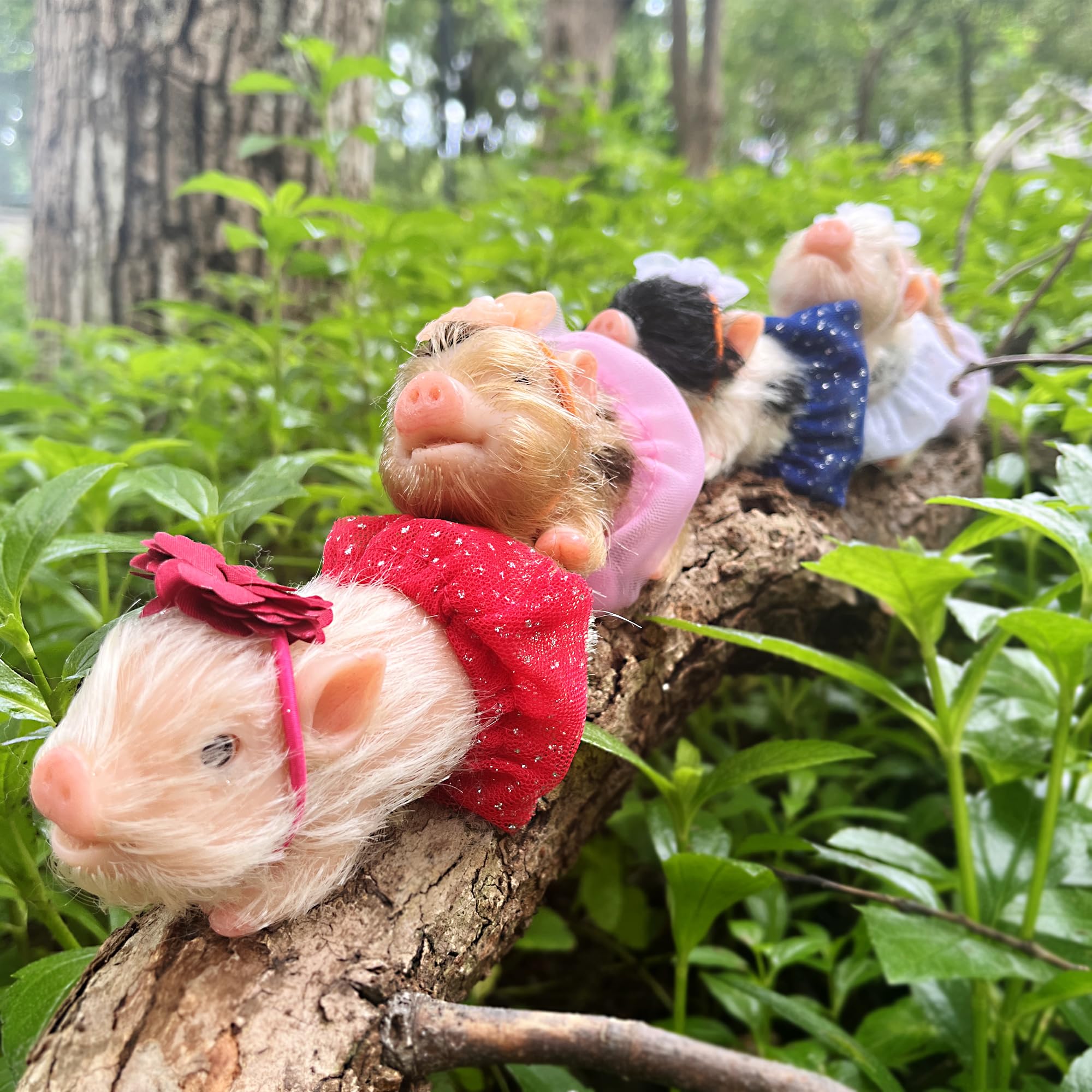 Abenduot Muñecas Cerdo 13cm Realista Suave Mini Cerdito Silicona Blanda Simulación Accesorios De Juguete De Animales para Niños