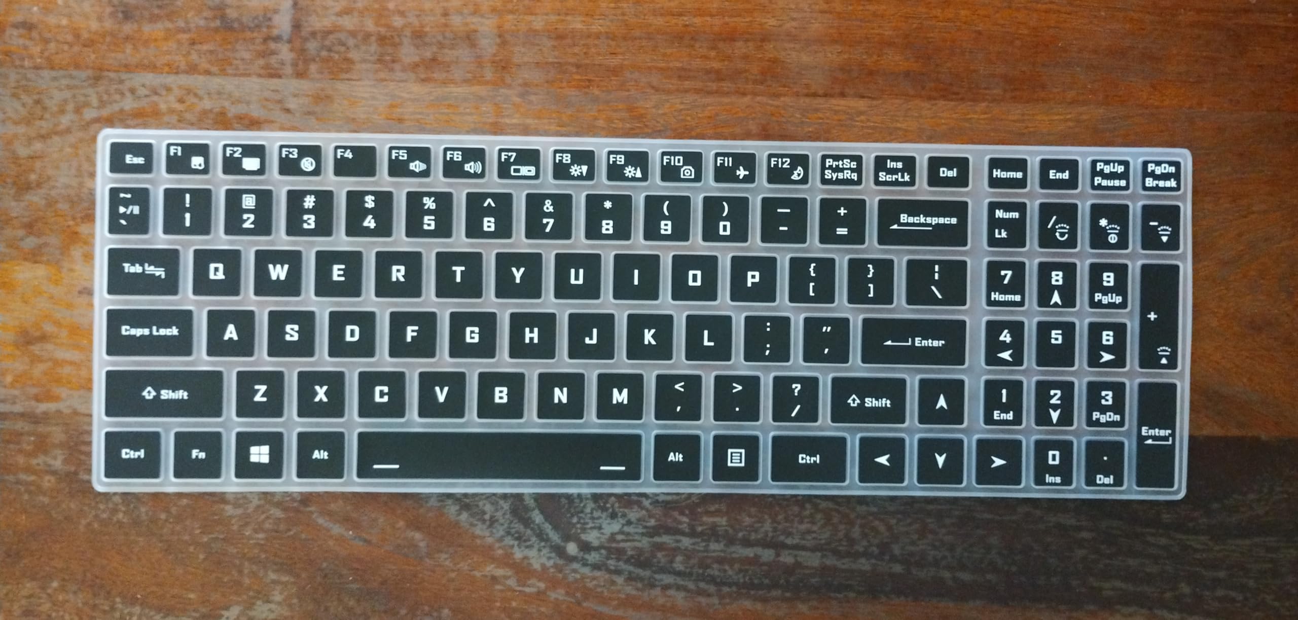 RAYA Silicone Keyboard Skin Cover for Acer ALG [AL15G-52 / AL15G-53], Aspire 7 [A715-79G], and Aspire Lite [AL15-41 / AL15-52 / AL15-53] Gaming Laptops (Black)