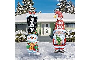 Namalu 2 Pack Christmas Yard Signs Outdoor Christmas Lawn Signs with 12 Stakes