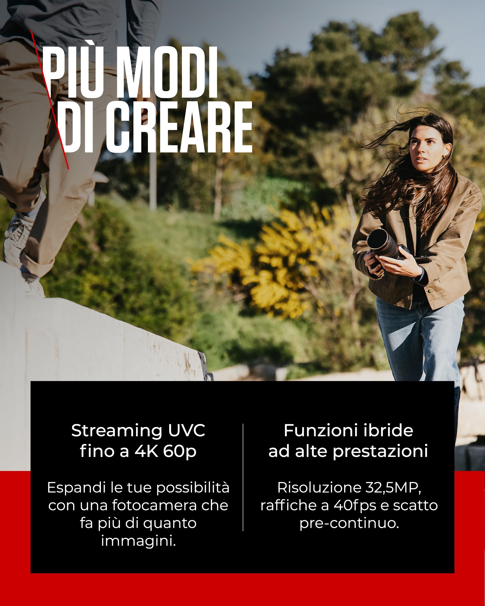 Canon EOS R6 V Fotocamera Mirrorless Full Frame Compatta | Video 7K RAW, Stabilizzazione Immagine & Open Gate Recording | Ideale Creator Contenuti, Vlogging, Viaggi | Compatibile Obiettivi RF