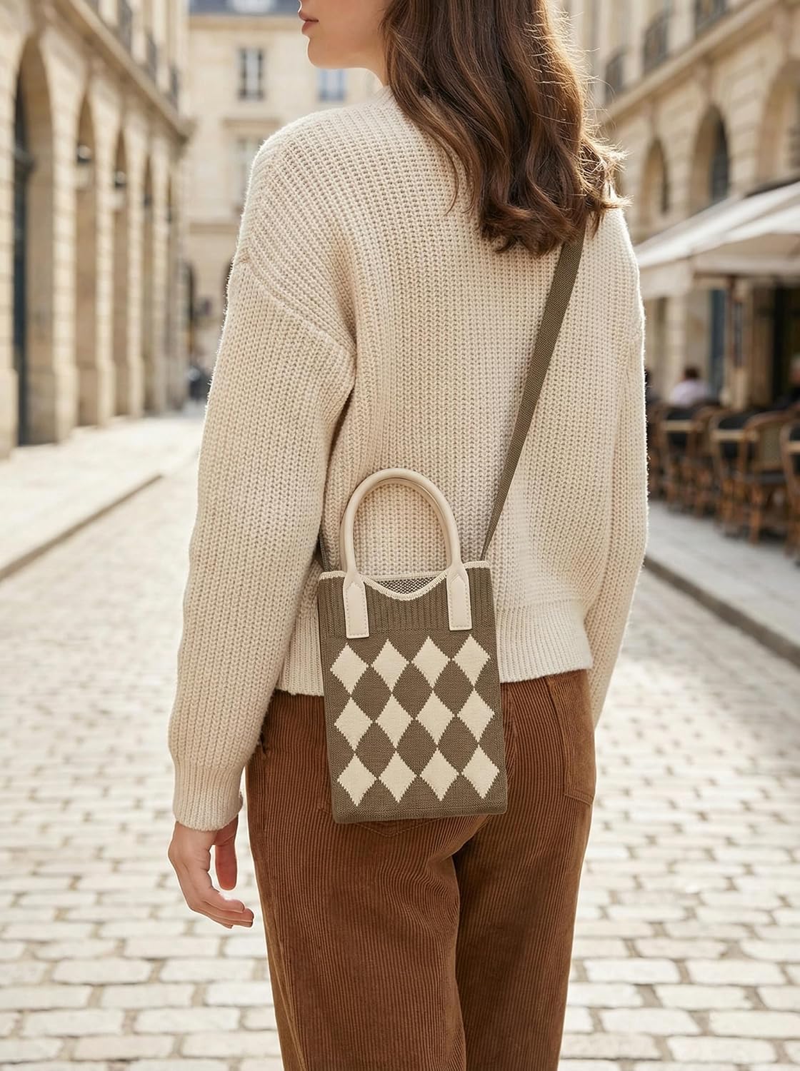 Knit Phone Bag&Handbag&Crossbody Bag for Women, for Shopping, Outdoor, Daily Use image 4