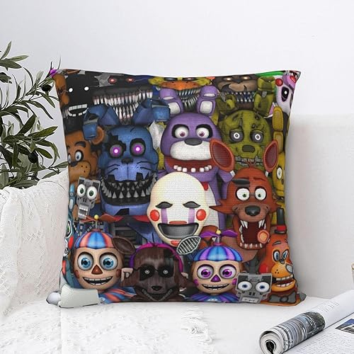 Miniatura 6 de Halloween Nights - Funda de almohada de oso de 18 x 18 pulgadas, diseño impreso, funda de almohada decorativa de Halloween, para interiores y