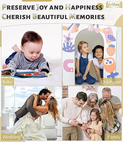 Miniatura 6 de Artfeel Álbum de fotos autoadhesivo para álbumes de recortes, libro de fotos para fotos de 4 x 6, 5 x 7, 8 x 10, álbum de cubierta de lino para