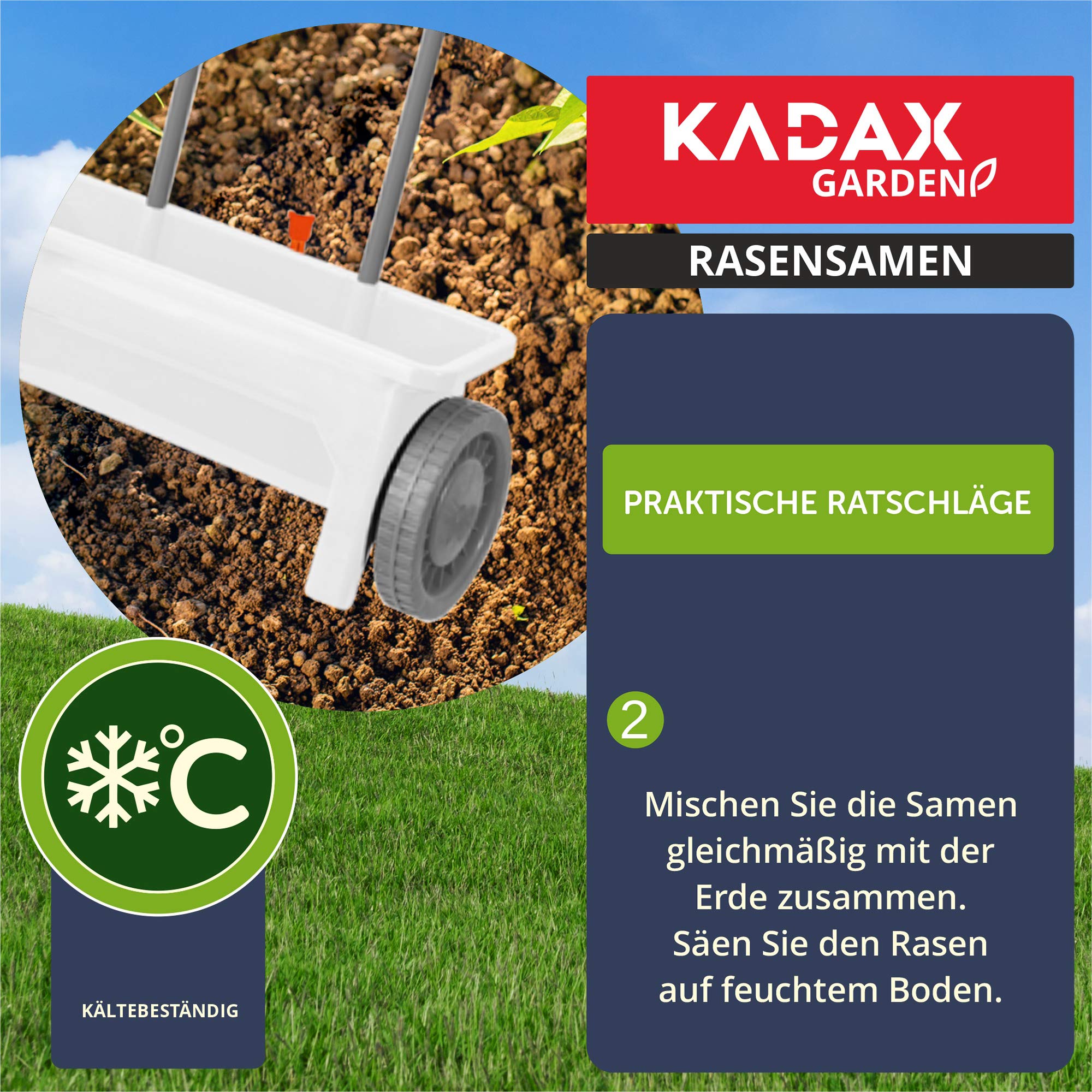 KADAX nasiona traw, 600 m², nasiona traw, trawa uniwersalna, mieszanka traw, nasiona, mieszanka nasion traw, nasiona na solidne i estetyczne trawniki (15 kg)