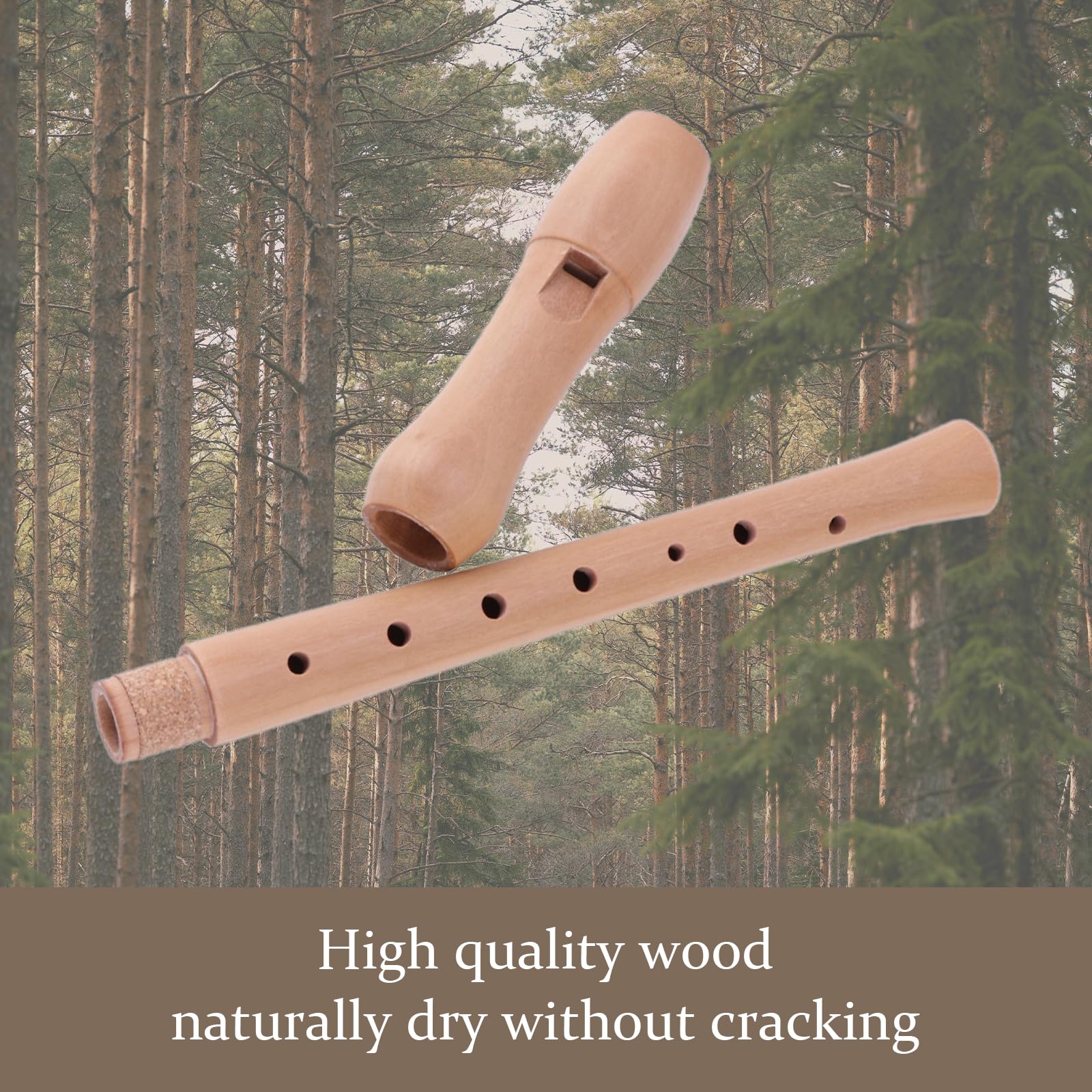 Flauto dolce soprano in legno, flauto dolce soprano con diteggiatura tedesca, flauto per bambini in legno d'acero di alta qualità, flauto dolce a 8 fori per bambini, adulti, principianti