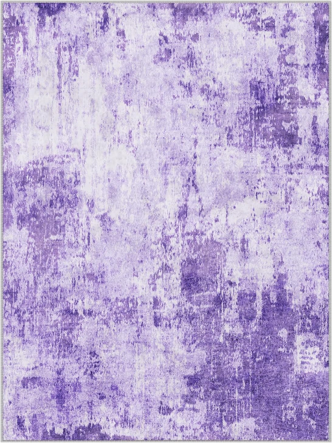 Tappeto Salotto Grandi 160 x 230 cm Tappeto Corridoio Antiscivolo Morbido Pelo Corto Tappeti per cucina Pranzo Soggiorno Camera da Letto Abstract Purple White