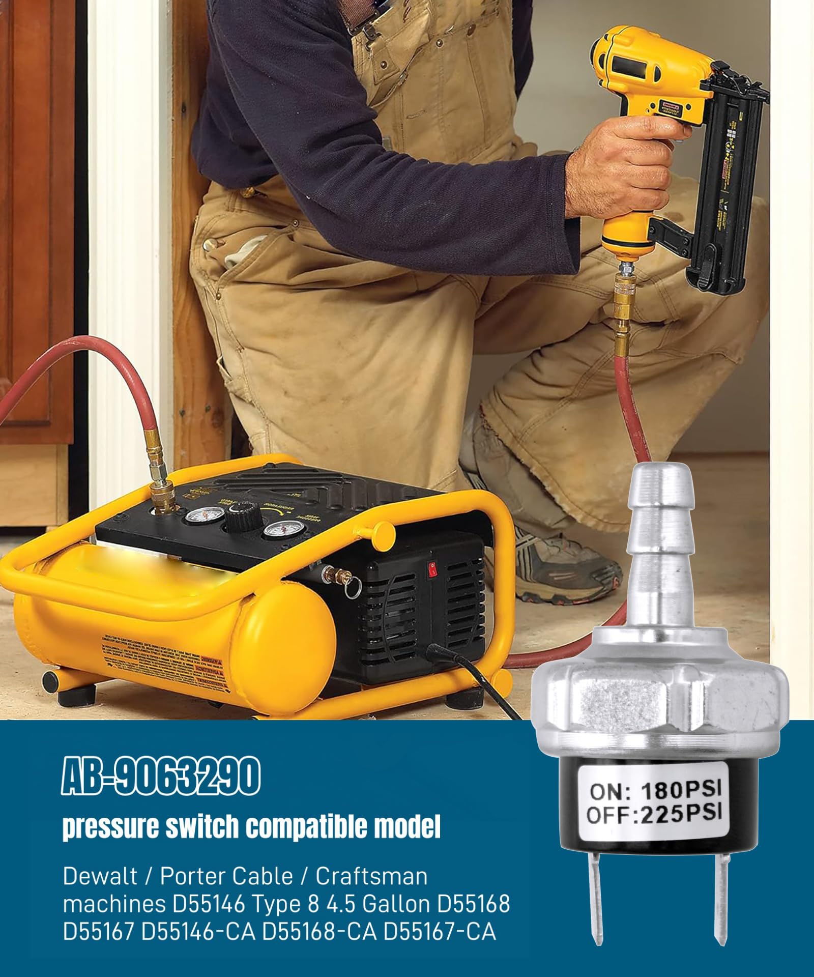 Amazon.com: 180-225 PSI Air Compressor Micro Pressure Power Switch