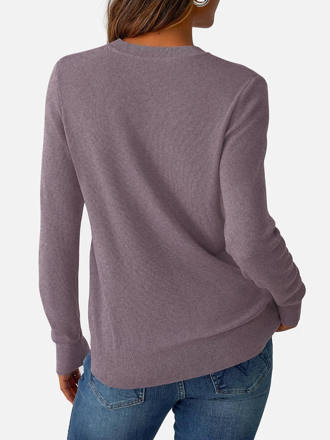 GKBK Women's Wool Blend Sweater Crew Neck Lightweight Pullover Long Sleeve Fall Tops Business Casual Outfits 2025 Fashion - Image 5