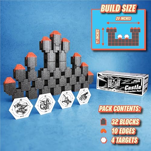 Miniatura 4 de Castle Pack  Objetivos construibles y destruibles para pistolas Nerf  para niños mayores de 6 años  Juego de objetivos extremos y desafío