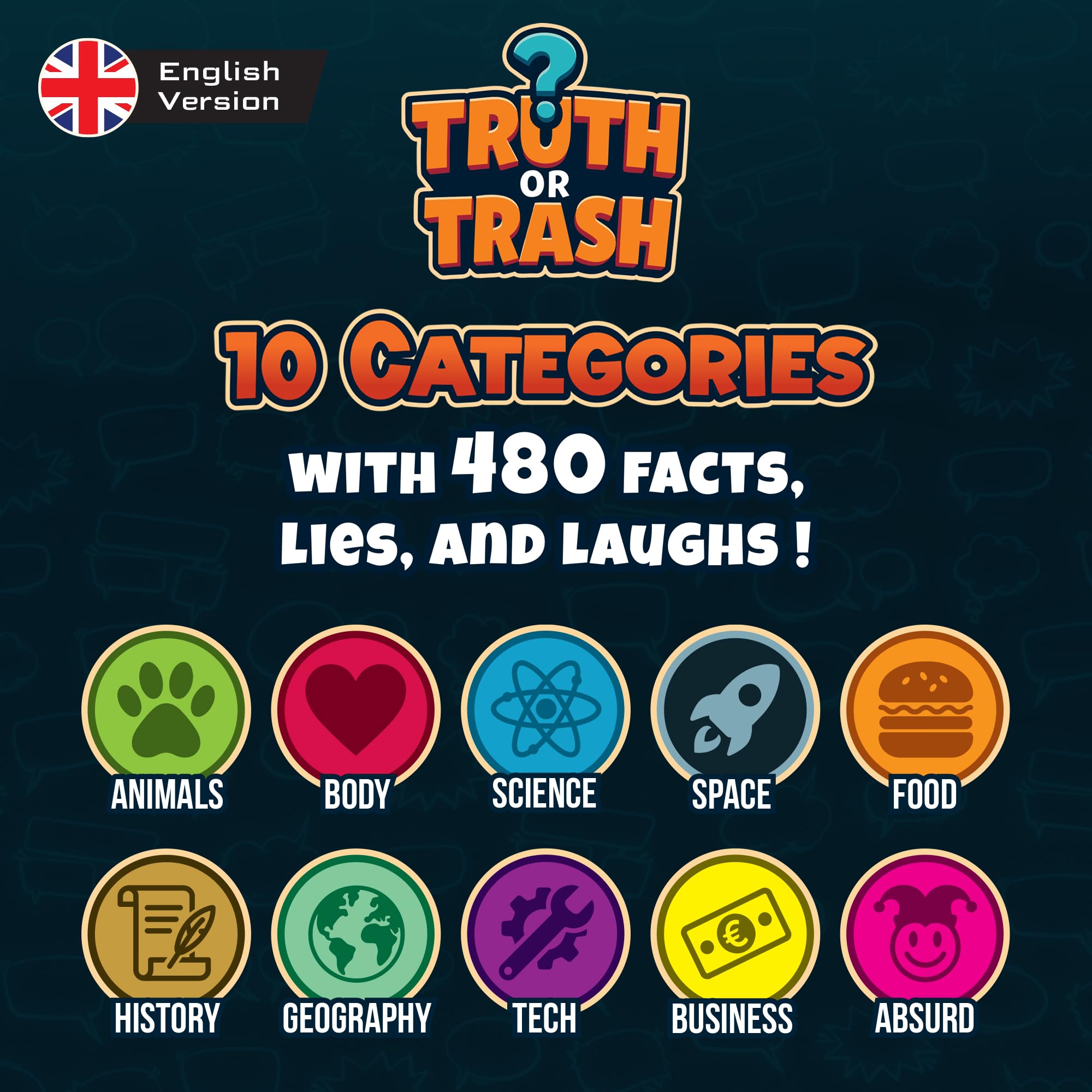 Truth or Trash - The Original Party Card Game for Adults Teens & Families, White/Off-white, Small - Image 4