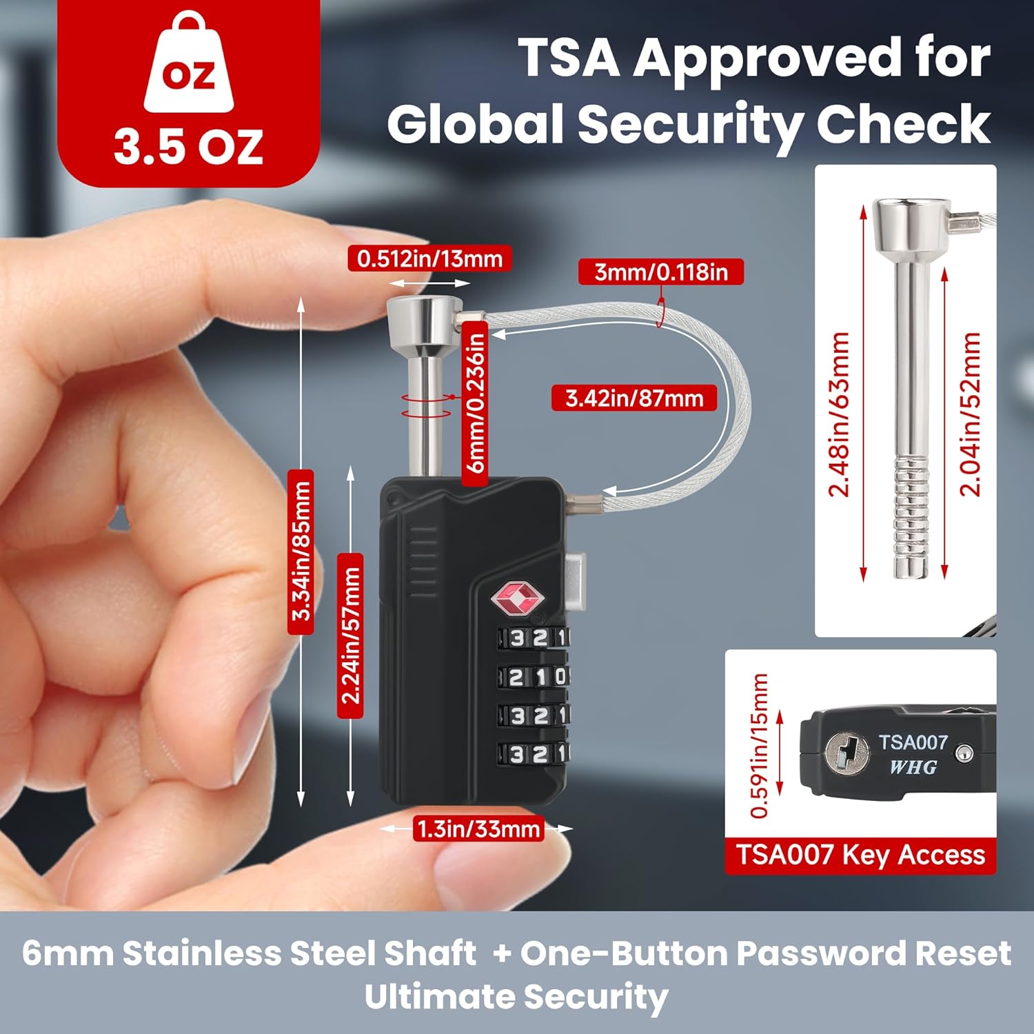 Upgraded Professional TSA Approved Gun Case Lock