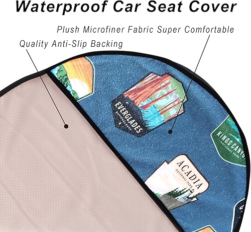 Miniatura 20 de Funda protectora de asiento de automóvil, para asientos delanteros, para entrenamiento de gimnasio, correr, nadar, playa y senderismo, impermeable