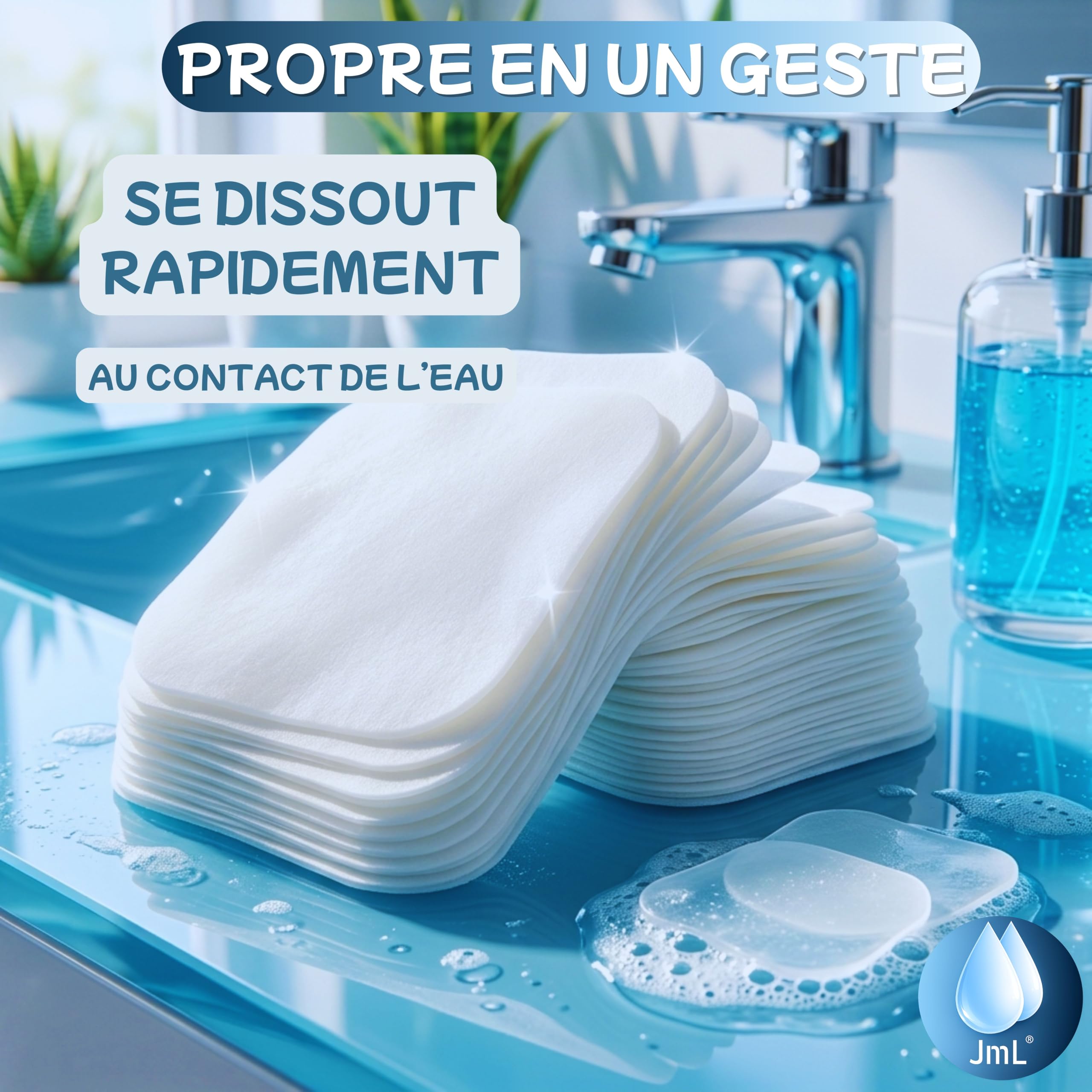 200 Feuilles Savon Hydrosoluble pour Mains JaMoonLBV JmL® Marque Française