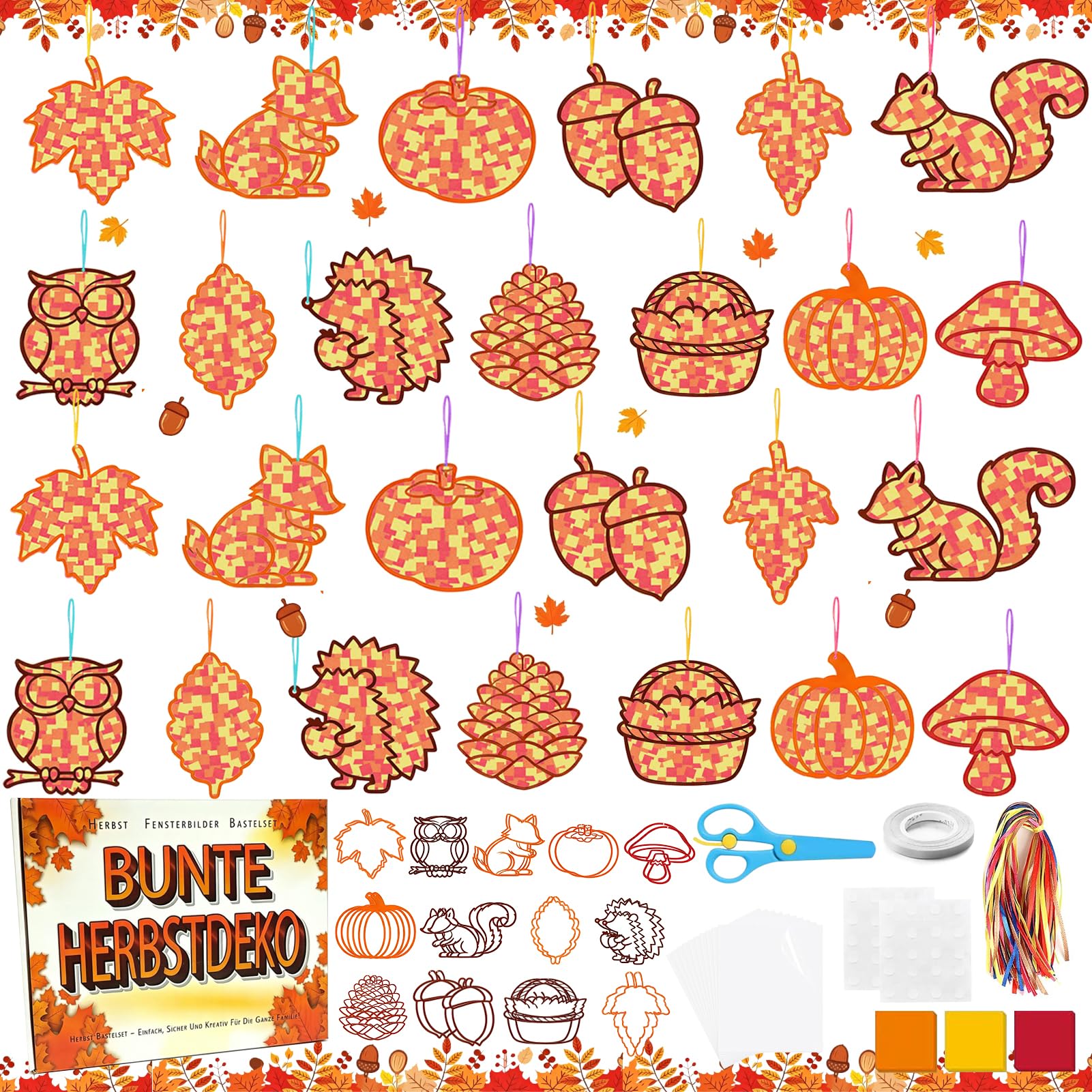 WENXUKHV 16PCS DIY Autumn Craft Kits for Kids
