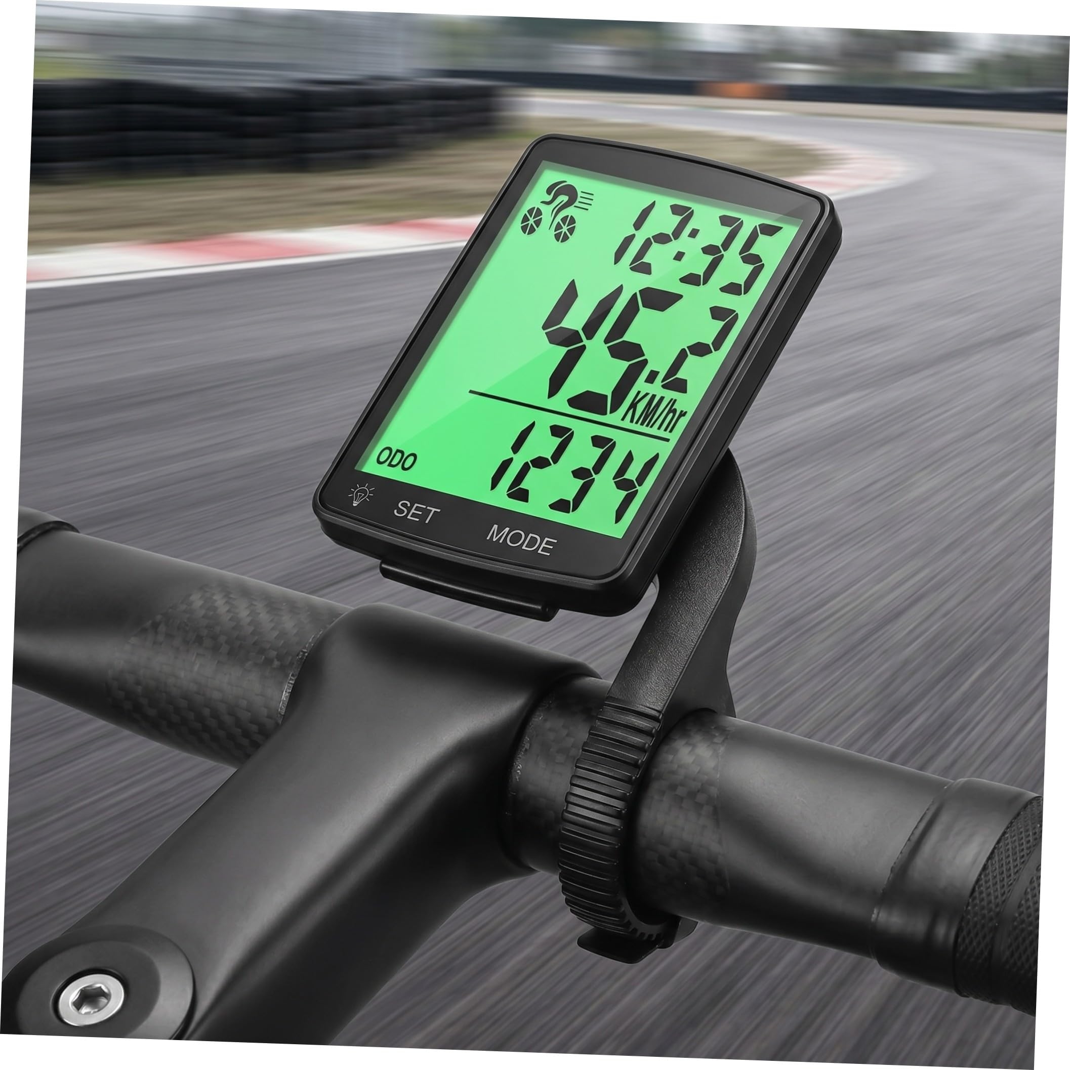 Healeved Ciclocomputer Wireless per Bicicletta con Display LCD Ampio, Leggero, Contachilometri e Velocimetro per Ciclismo su Strada e Montagna