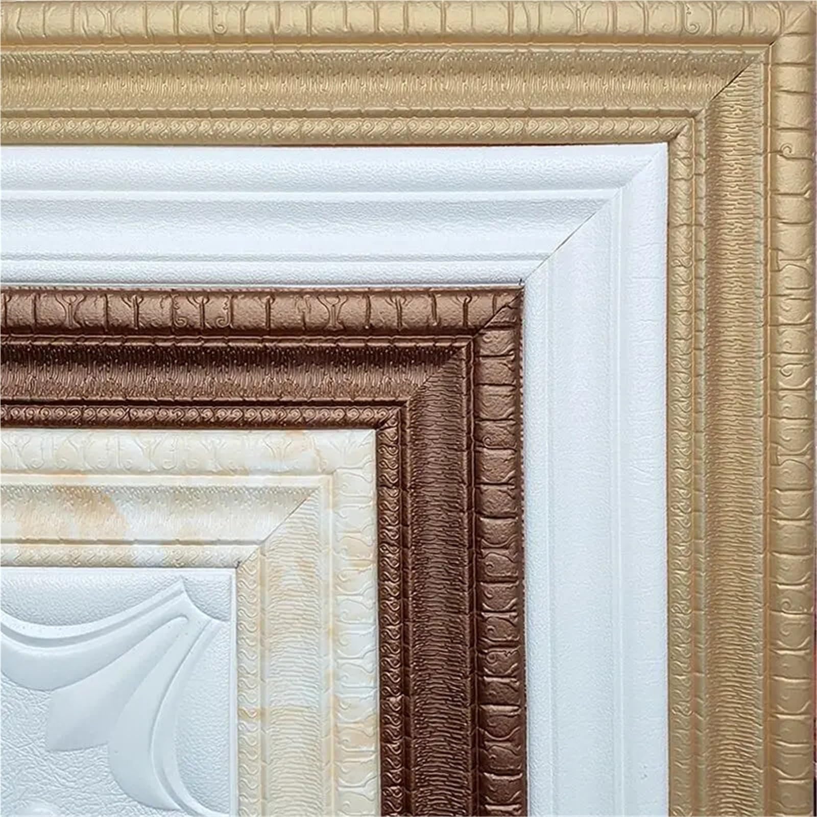 Cenefas Decorativas Adhesivas Papel tapiz autoadhesivo impermeable for rodapié de 2,3 m x 8cm, pegatinas pared del dormitorio for sala estar(Sliver,5Pcs 2.3mX8cm)