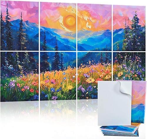 Miniatura 10 de Tutmyrea Paneles acústicos artísticos, acolchados a prueba de sonido, paquete de 8 paneles acústicos insonorizados de 48 x 32 pulgadas, paneles